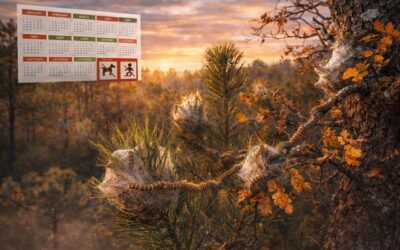 Chenilles processionnaires : saisonnalité et calendrier complet pin et chêne