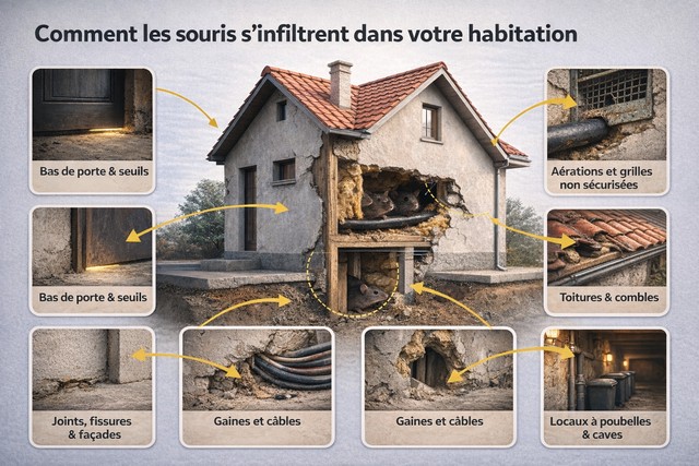 Comment les souris entrent dans votre maison