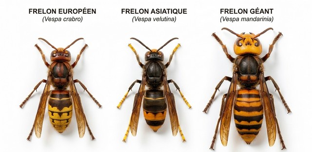Confusions frelon géant avec d’autres insectes