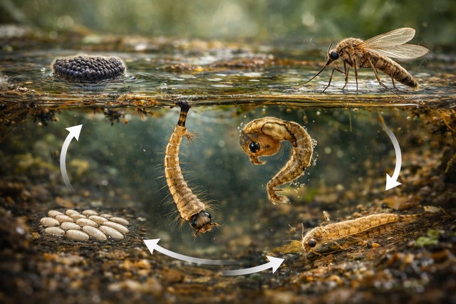 Cycle de vie du moustique