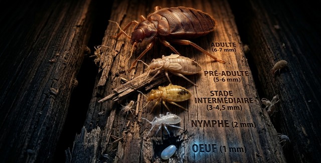 Punaise de lit - quelle taille attendre à chaque étape de sa croissance