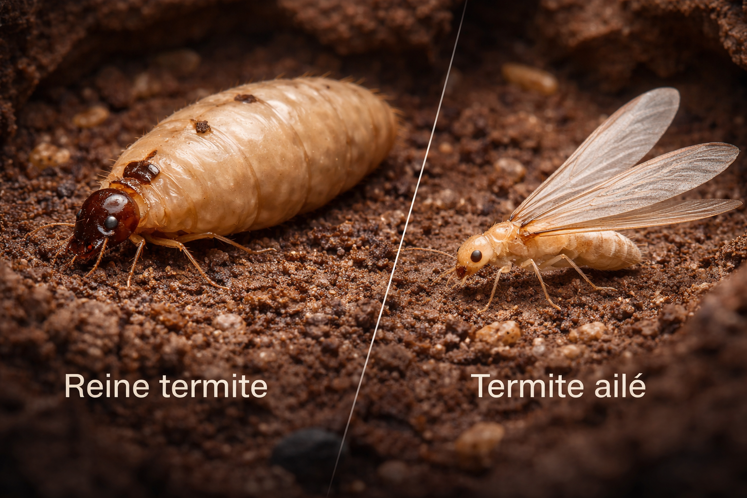 Reine termite vs termite ailé