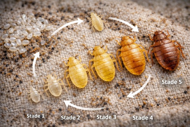 stades larvaires punaises de lit