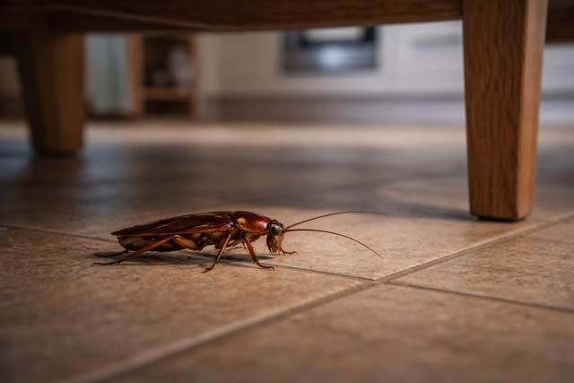 Cafards dans une cuisine