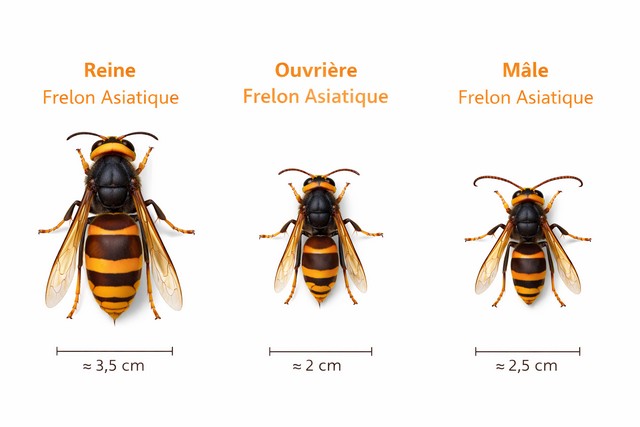 Illustration des frelons asiatiques