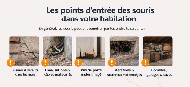 Les points d'entrée des souris