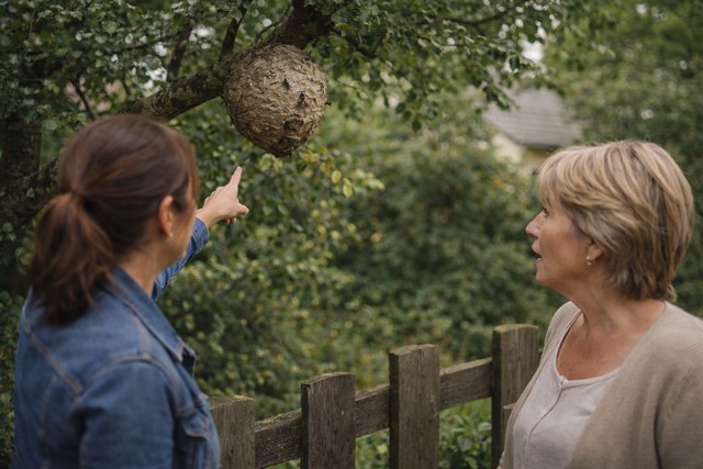 Nid de frelon chez le voisin