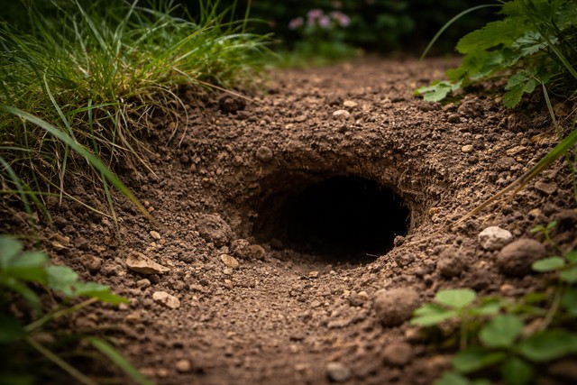 Nid de rats dans le jardin