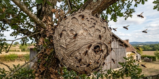 Nids de frelon asiatique