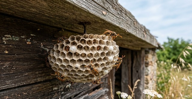 Nids de guêpes polistes