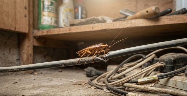 cafard sur un câblage électrique