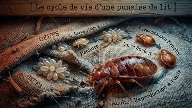 cycle de vie des punaises de lit
