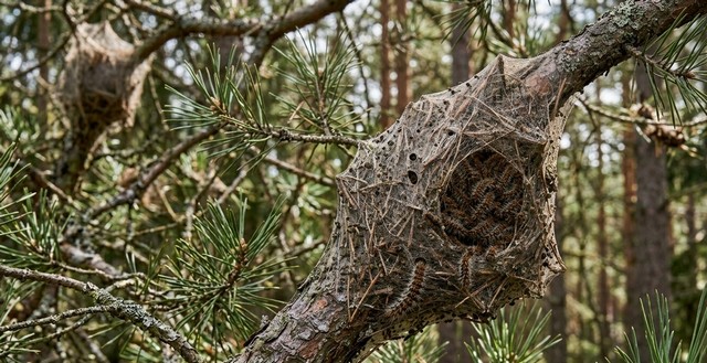 nid de chenille processionnaire de pin