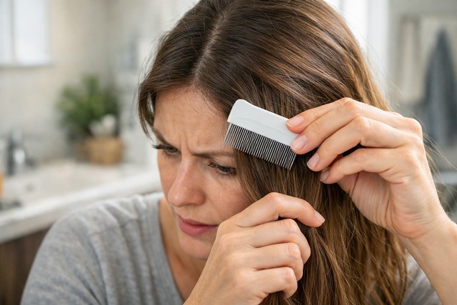 retirer les poux avec un peigne fin