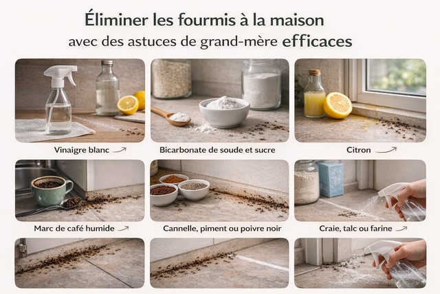 Éliminer les fourmis à la maison avec des astuces de grand-mère efficaces