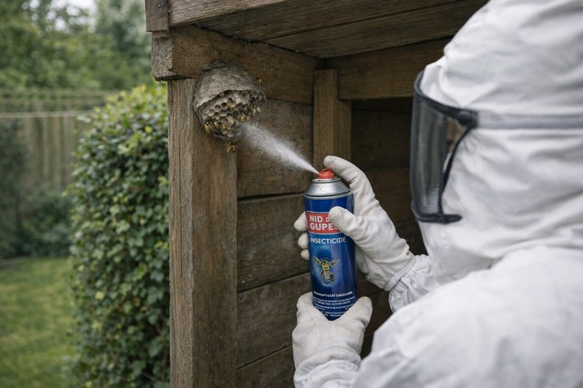 Éliminer un petit nid de guêpes, accès facile