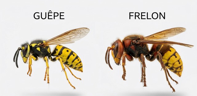 Guêpe ou Frelon vue de profil