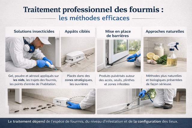 Méthodes professionnelles de traitement des fourmis
