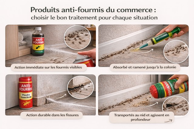 Produits anti-fourmis du commerce