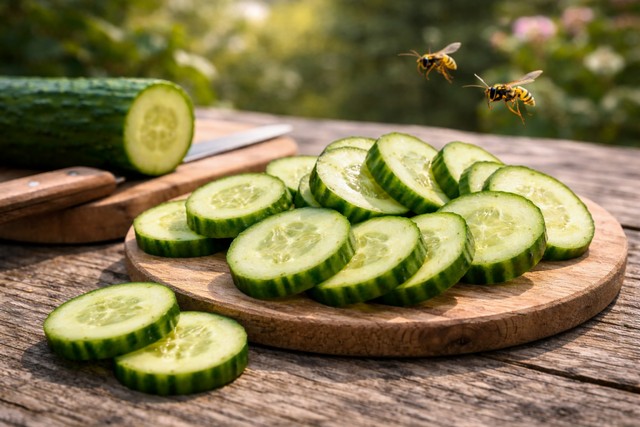 concombre répulsif guêpes