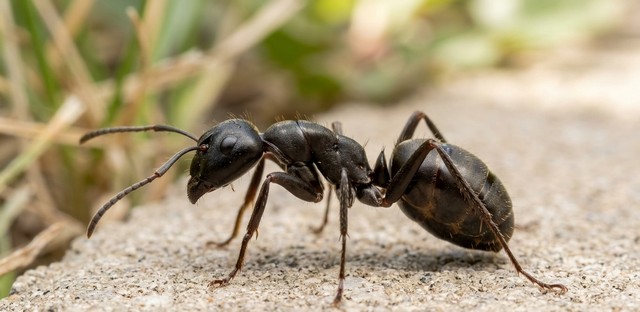 fourmis noires des jardins