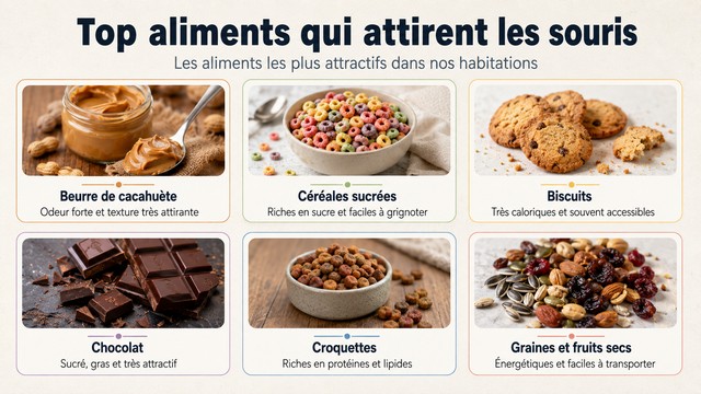 Aliments qui attirent les souris